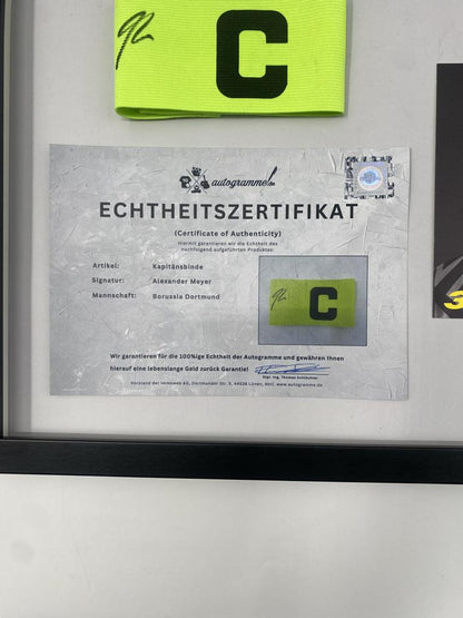 Captain's armband signed by Alexander Meyer as part of the Borussia Dortmund COA football campaign
