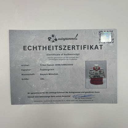 Bayern München Trikot 1998/1999/2000 Teamsigniert Bundesliga COA Adidas XXL