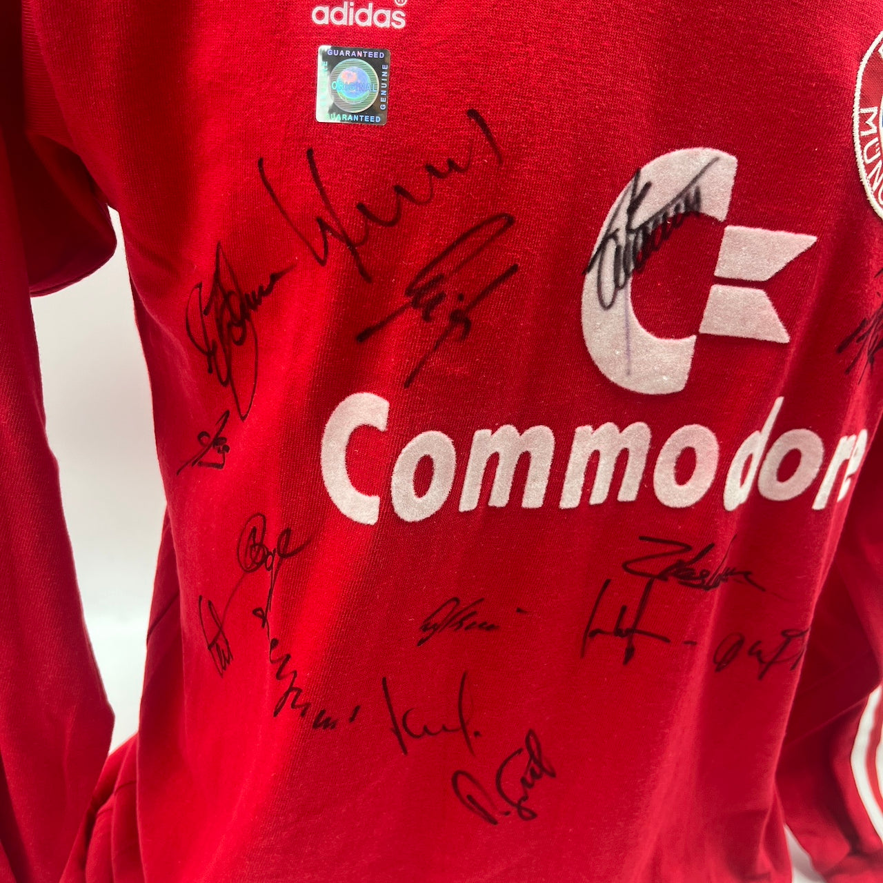 Bayern München Trikot 1984/1985 Teamsigniert Bundesliga COA Adidas XL