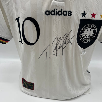 Deutschland Repro Trikot Thomas Häßler signiert DFB Neu Autogramm M