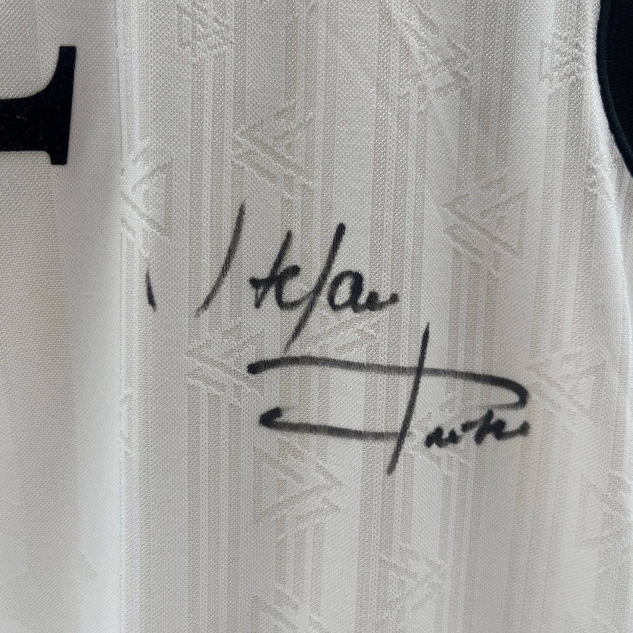 Deutschland Repro Trikot Stefan Reuter signiert DFB Neu Autogramm S