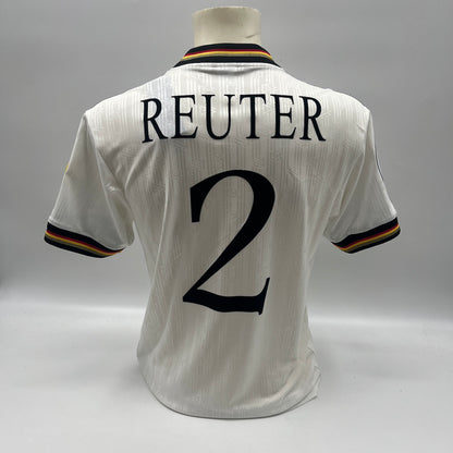 Deutschland Repro Trikot Stefan Reuter signiert DFB Neu Autogramm S