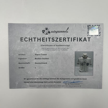 Deutschland Repro Trikot Markus Babbel signiert DFB Neu Autogramm L