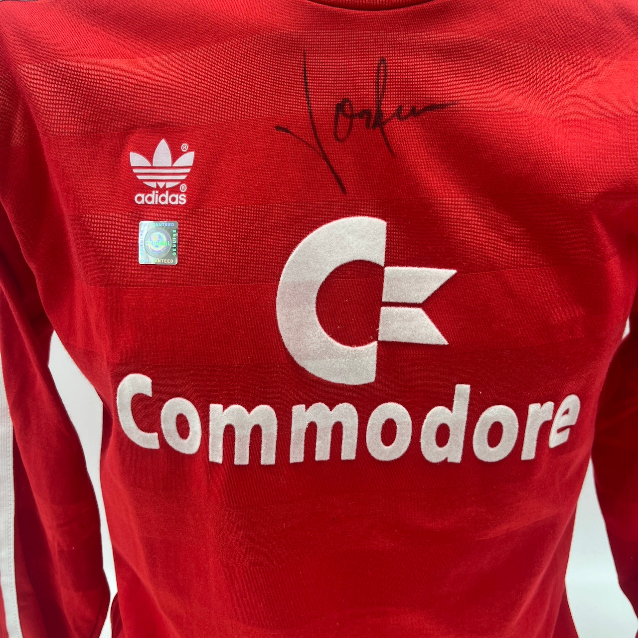 Bayern München Trikot Hans Dorfner signiert Autogramme Adidas M