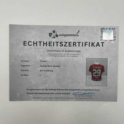 SC Freiburg Trikot Jeong Woo-yeong signiert Autogramm Nike neu L