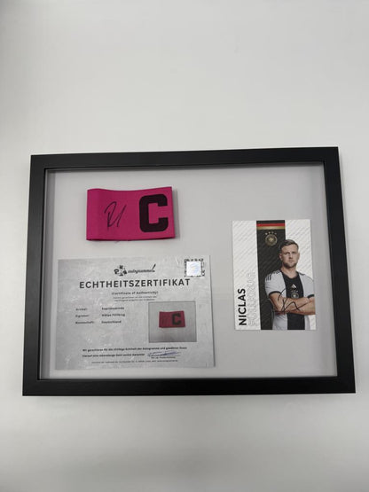 Captain's armband signed by Niclas Füllkrug in a DFB football autograph COA frame