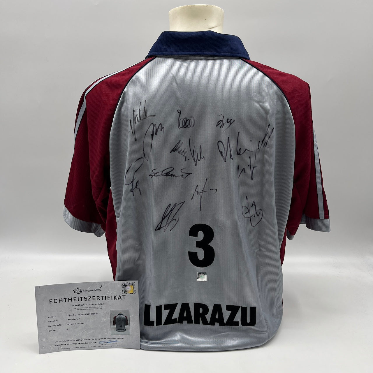 Bayern München Trikot 1998/1999/2000 Teamsigniert Bundesliga COA Adidas L