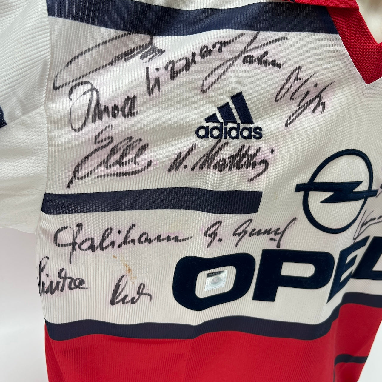 Bayern München Trikot 1998/1999/2000 Teamsigniert Bundesliga COA Adidas weiß L