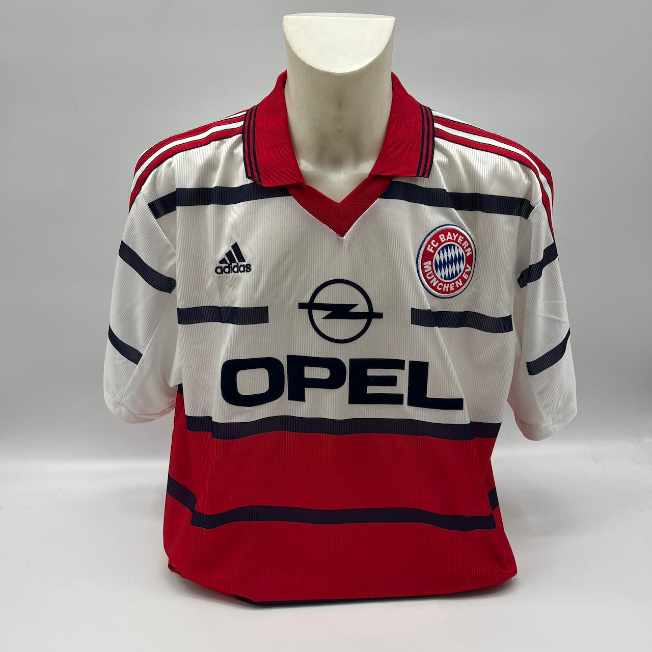 Bayern München Trikot 1998/1999/2000 Teamsigniert Bundesliga weiß COA Adidas XL
