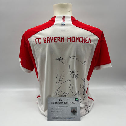 Bayern München Trikot 2023/2024 Teamsigniert Bundesliga COA Adidas L