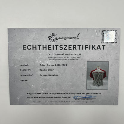 Bayern München Trikot 2023/2024 Teamsigniert Bundesliga COA Adidas L