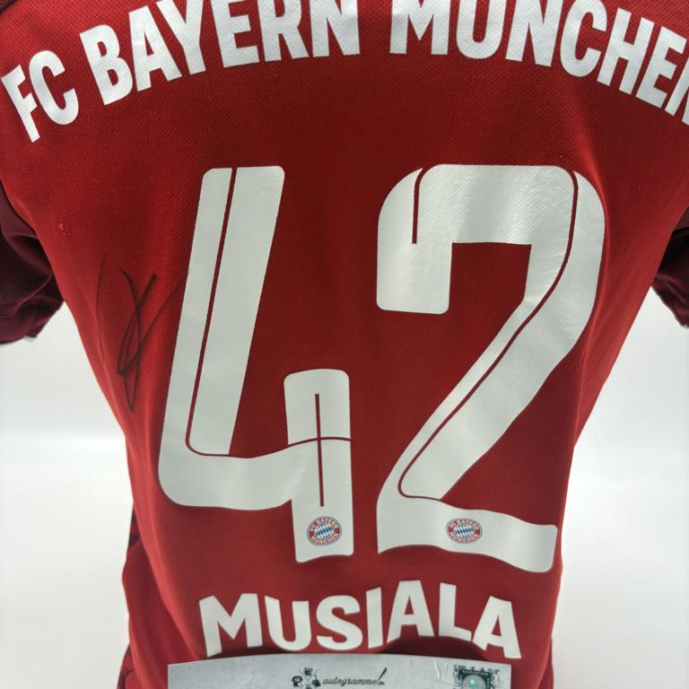 Bayern München Trikot Jamal Musiala signiert Autogramm Adidas COA neu S