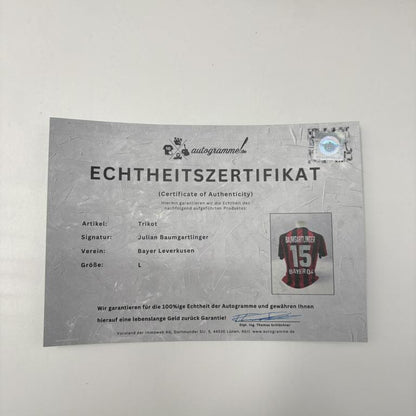 Bayer Leverkusen Trikot Julian Baumgartlinger signiert Jako COA Autogramm L