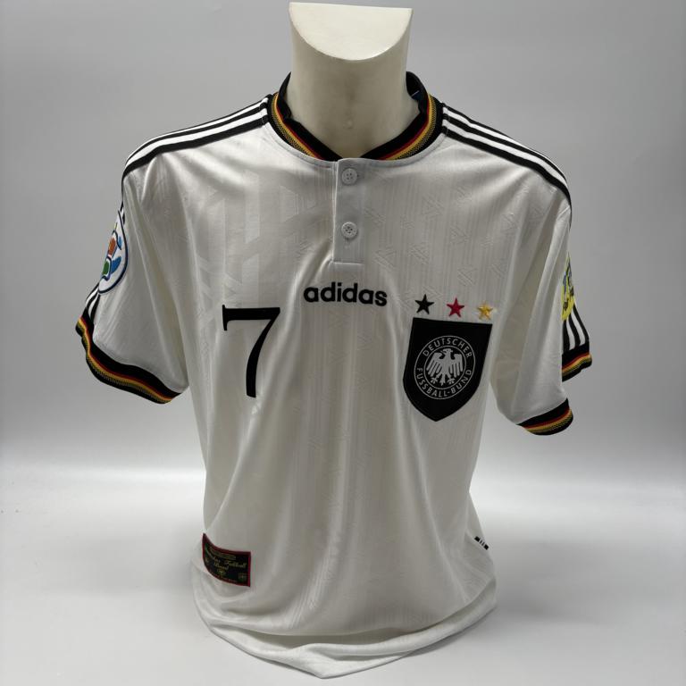 DFB Repro Trikot Andreas Möller signiert Adidas COA Deutschland Autogramm M