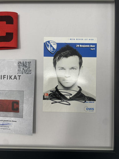 Captain's armband signed by Benjamin Auer in the VFL Bochum COA frame