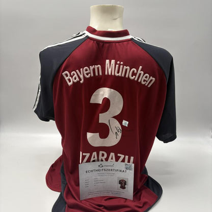 Bayern München Trikot Bixente Lizarazu signiert Autogramme Bundesliga Adidas XL