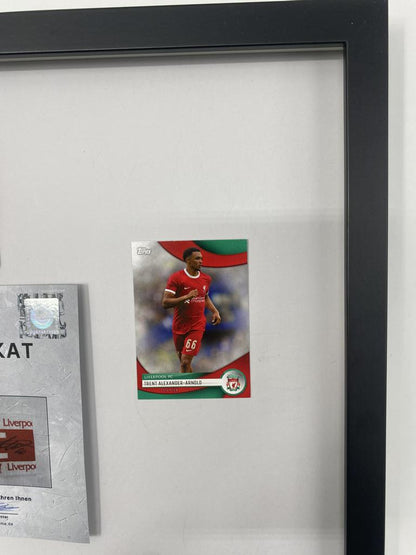 Trent Alexander-Arnold's captain's armband signed by FC Liverpool in a frame