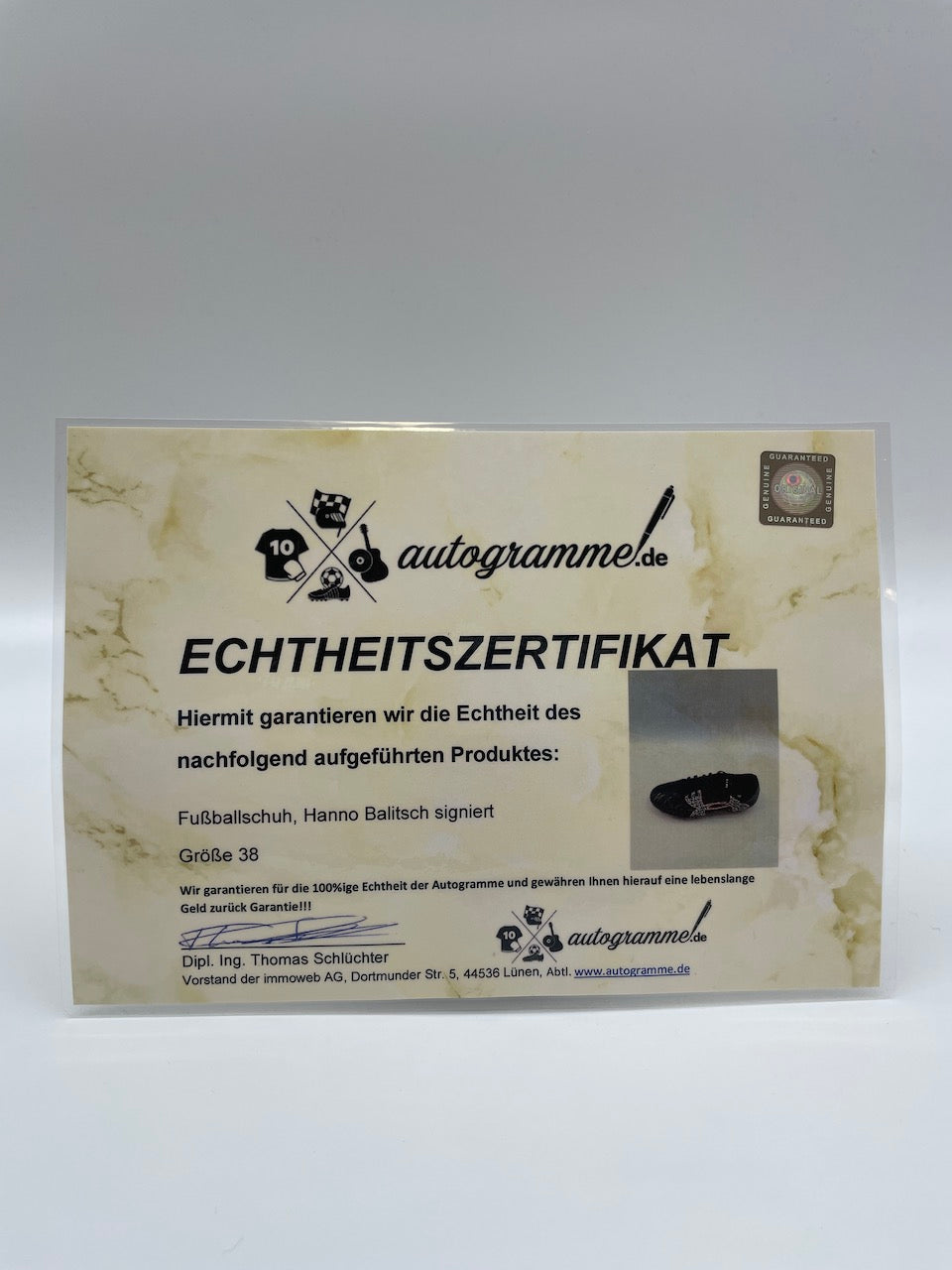 Football shoe Hanno Balitsch signed Football Hannover 96 Bundesliga Coa Schuh