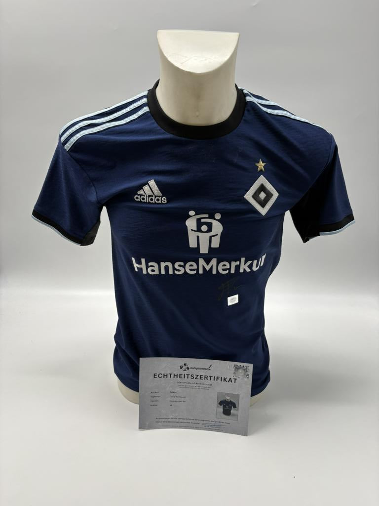 Hamburger SV Trikot Luka Vušković signiert Autogramm Adidas HSV XS