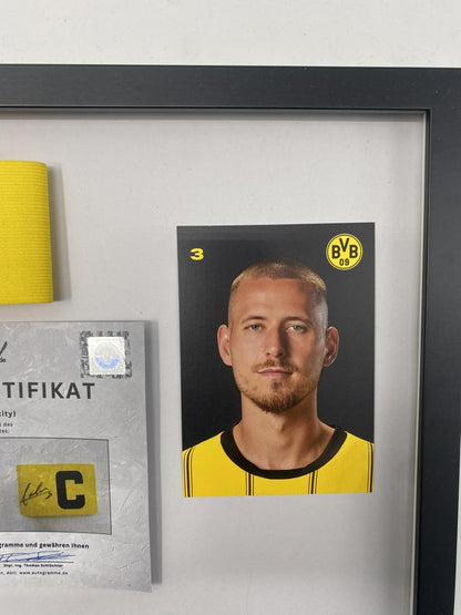 Captain's armband signed by Waldemar Anton in a new Borussia Dortmund COA (Certificate of Appointment)