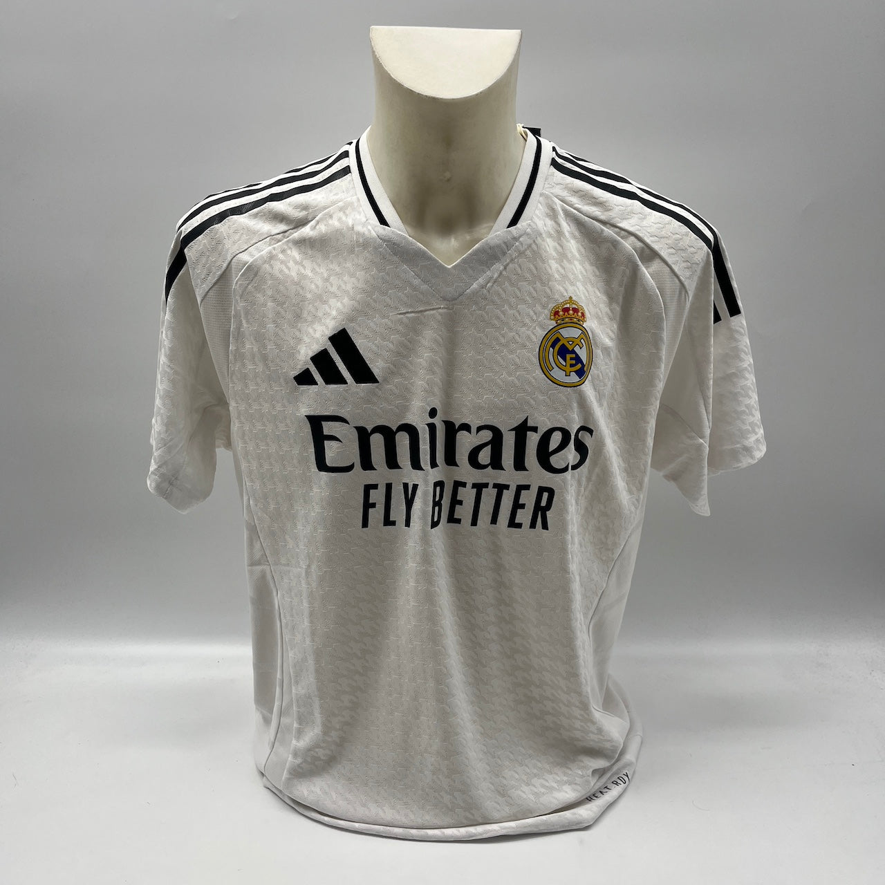 Real Madrid Authentic-Trikot Kylian Mbappe signiert Autogramm Adidas COA L