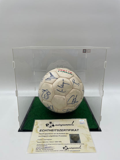 FC Bayern Football team signed 1988/1989 Signature of autograph Italia Ball