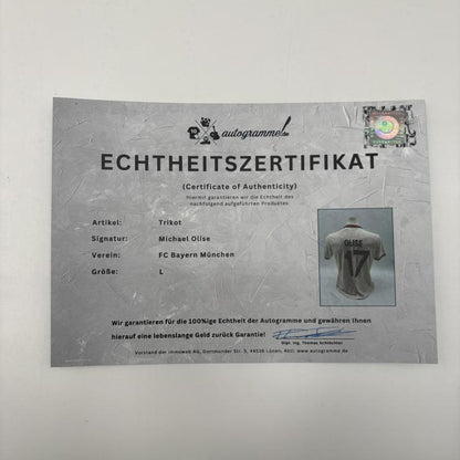 Bayern München Damentrikot Michael Olise signiert Autogramm Adidas COA L