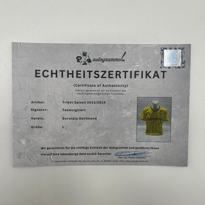 BVB Trikot 2013/2014 Teamsigniert Borussia Dortmund COA Puma L