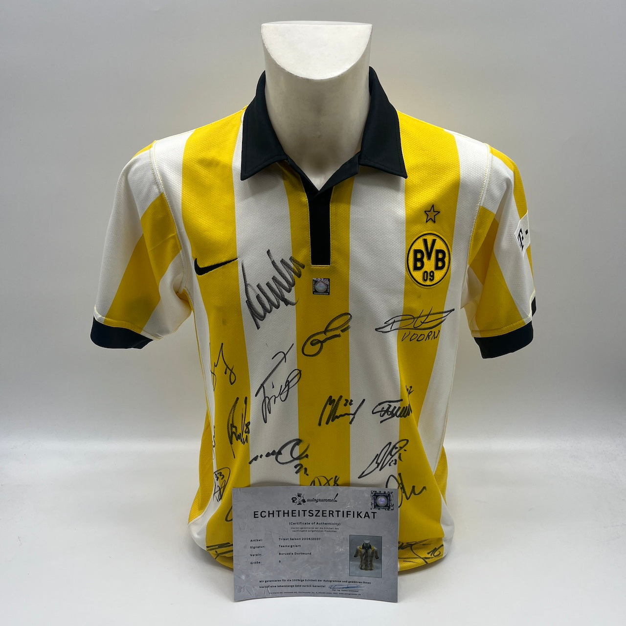 BVB Trikot 2006/2007 Teamsigniert Borussia Dortmund COA Nike S