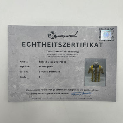 BVB Trikot 2006/2007 Teamsigniert Borussia Dortmund COA Nike S