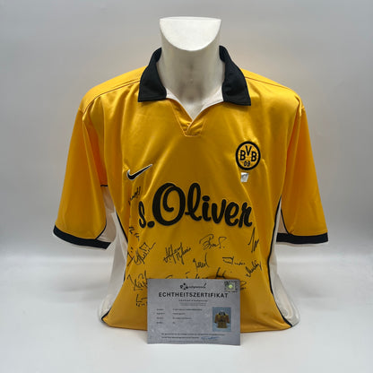BVB Trikot 1998/1999/2000 Teamsigniert Borussia Dortmund COA Nike XL