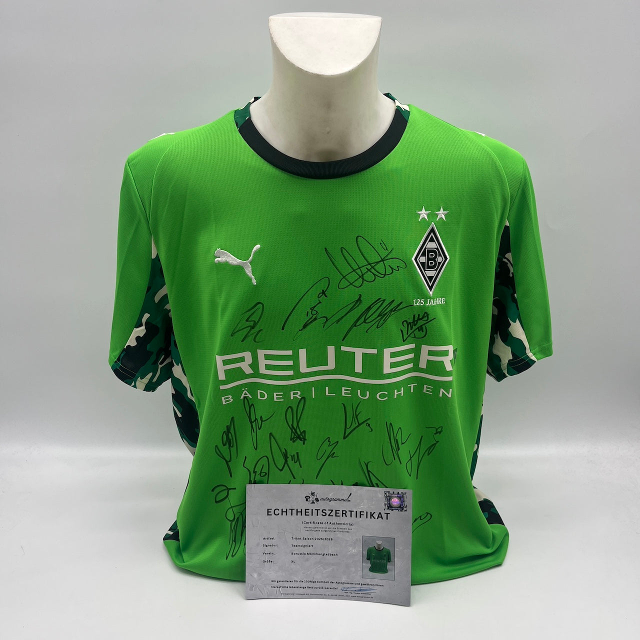 Borussia Mönchengladbach Trikot 2025/2026 Teamsigniert COA Puma XL