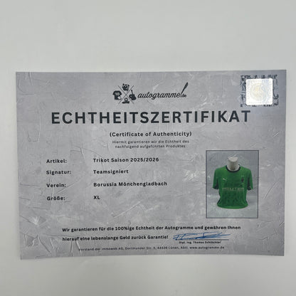 Borussia Mönchengladbach Trikot 2025/2026 Teamsigniert COA Puma XL