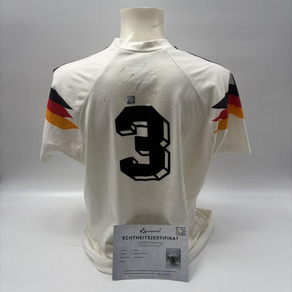 DFB Trikot Andreas Brehme signiert Autogramme Adidas COA neu L