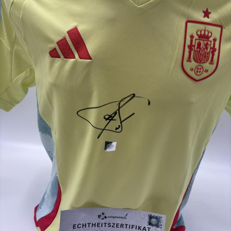Spanien Trikot Raul signiert COA Autogramm neu M