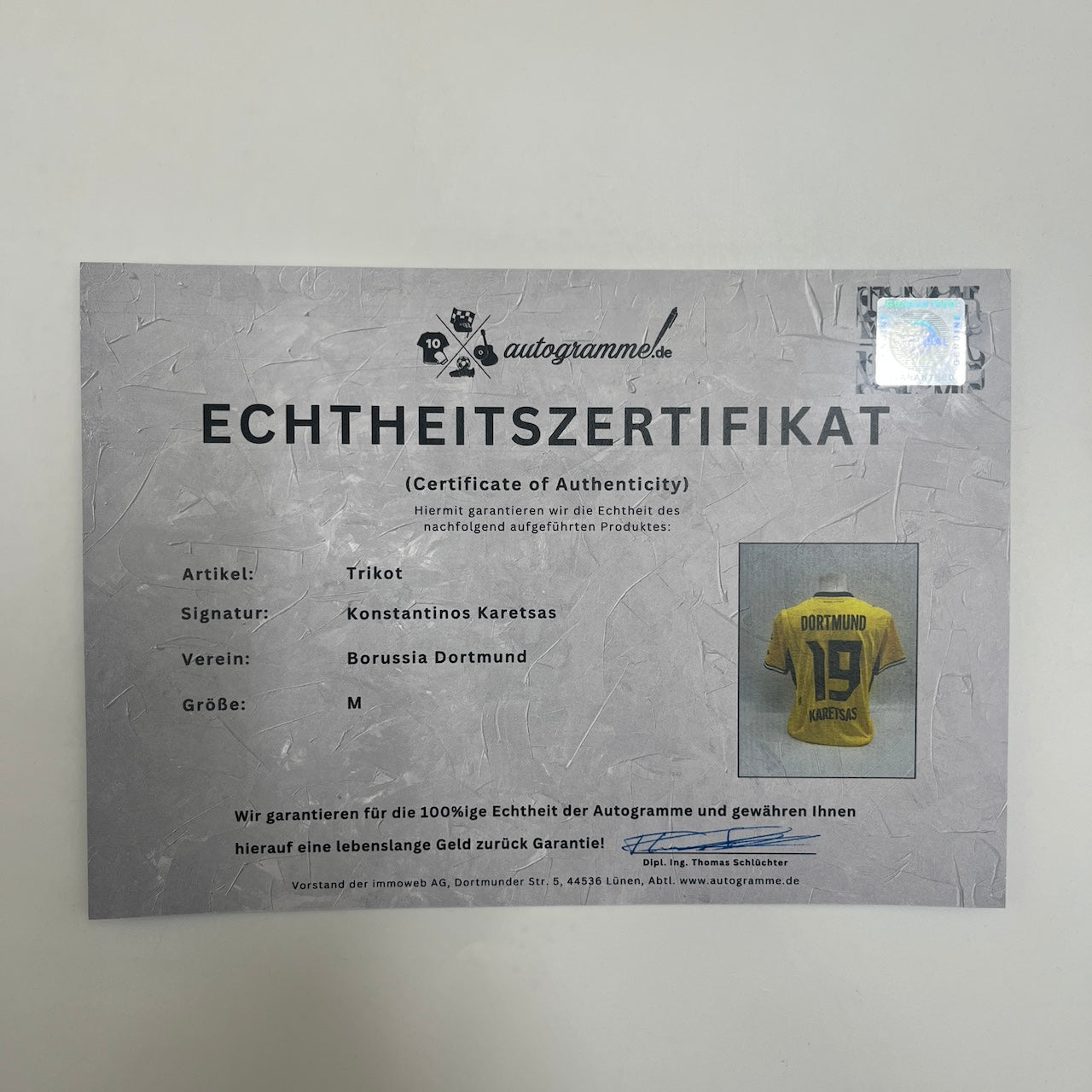 Borussia Dortmund Trikot Konstantinos Karetsas signiert BVB Puma neu M