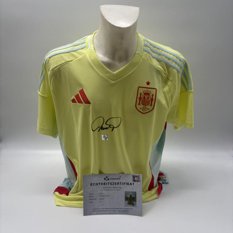 Spanien Trikot Fernando Torres signiert Adidas COA Autogramm XL