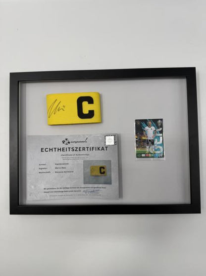 Kapitänsbinde Marco Reus signiert im Rahmen Borussia Dortmund Autogramm COA