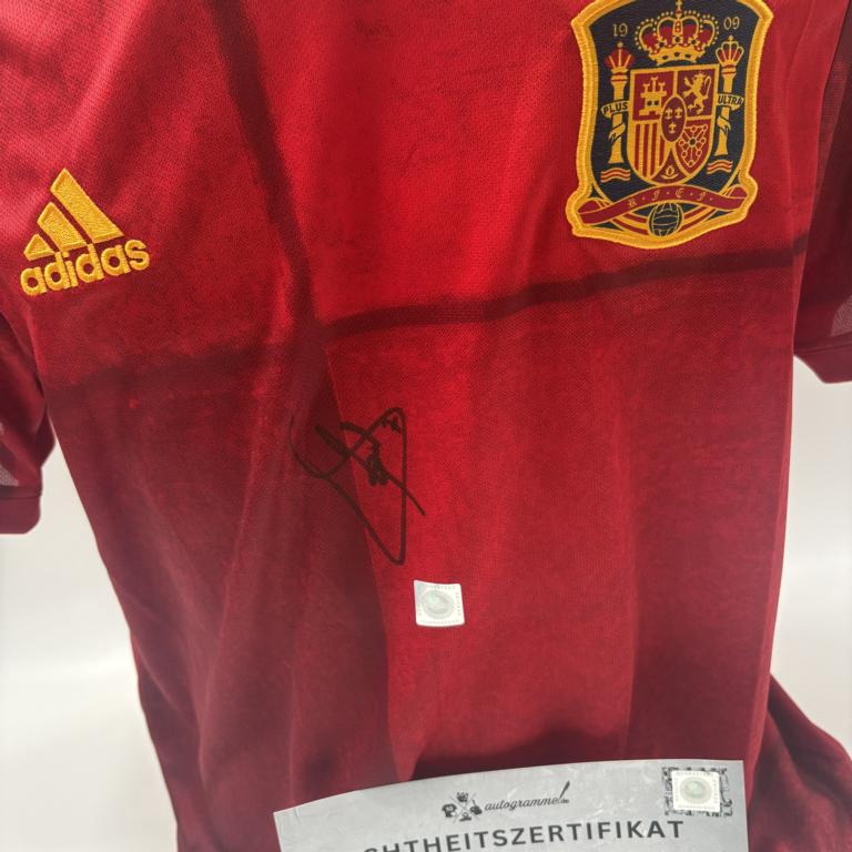 Spanien Trikot Raul signiert COA Autogramm neu L