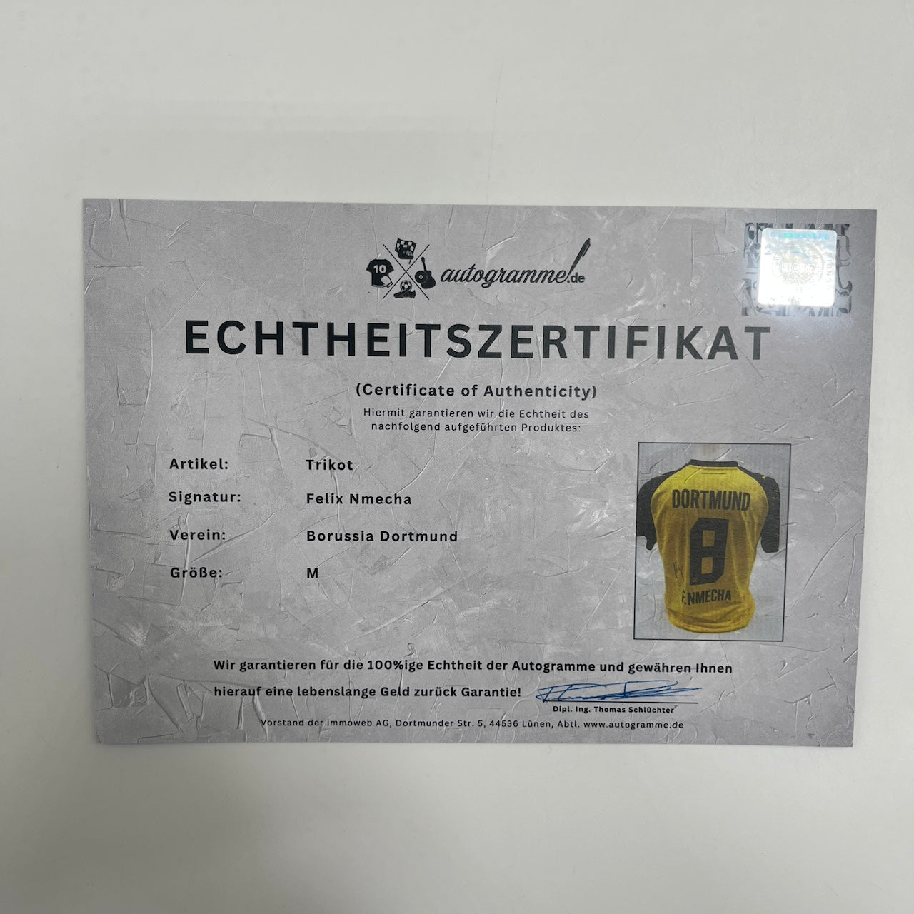 Borussia Dortmund Trikot Felix Nmecha signiert BVB Puma neu M