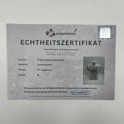 FC Augsburg Trikot 2024/2025 Teamsigniert COA Bundesliga M