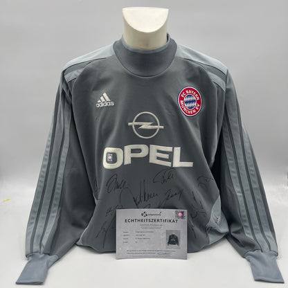 Bayern München Torwarttrikot 2001/2002 Teamsigniert Autogramm Adidas XL