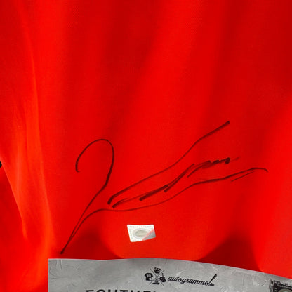 Bayern München Trainingsshirt Robert Lewandowski signiert Autogramme Adidas XL