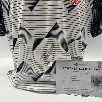 Bayern München Trainingsshirt David Alaba signiert Adidas COA Autogramm XL