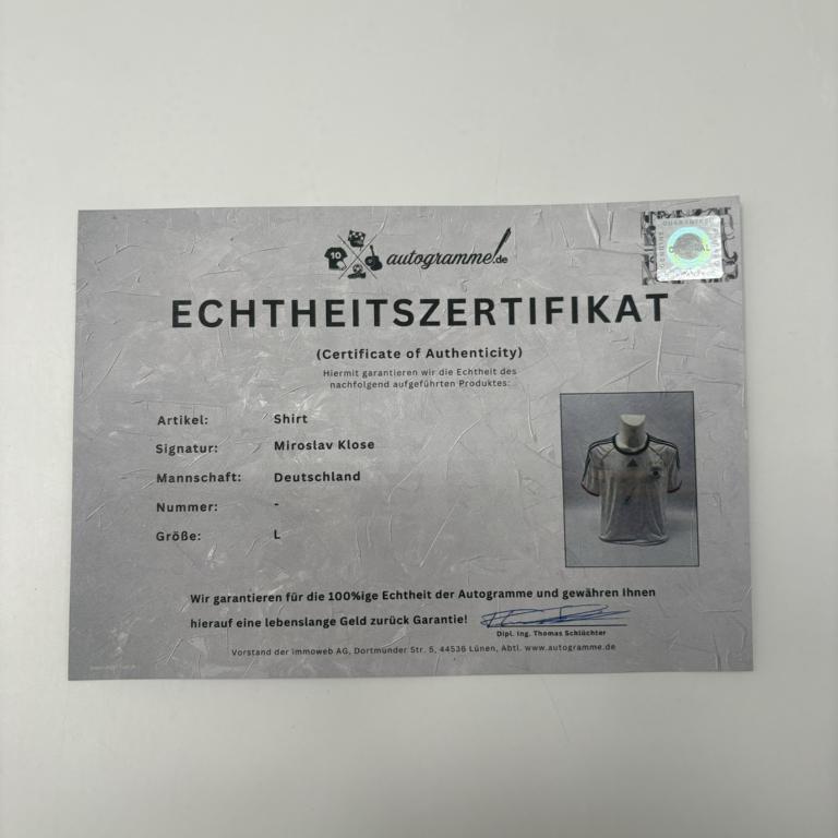 DFB Trikot Miroslav Klose signiert Autogramme Adidas COA L
