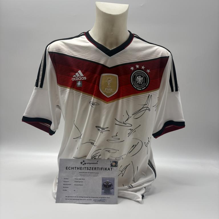 Deutschland Trikot WM 2014 Teamsigniert Autogramm DFB Weltmeister Adidas XL