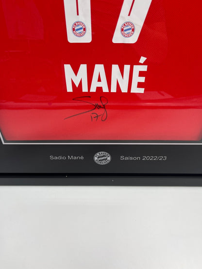 Bayern Munich jersey signed by Sadio Mane, framed with COA, Adidas brand new