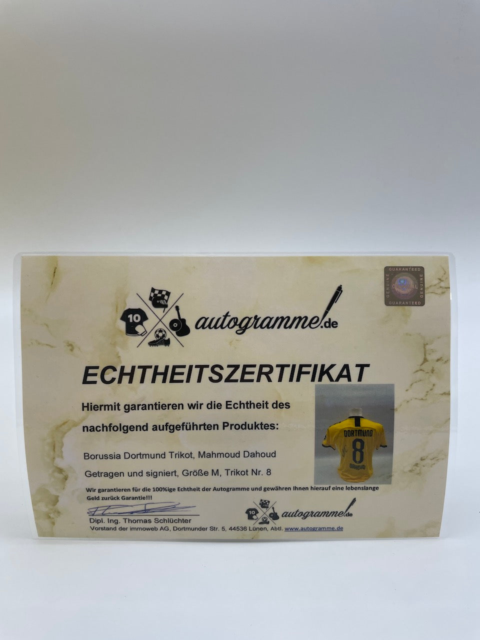 Dortmund Matchworn Worn & Signed by Mahmoud Dahoud BVB Autogram M