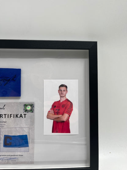 Captain's armband Josip Stanisic signed in a Bayern Munich frame autograph COA