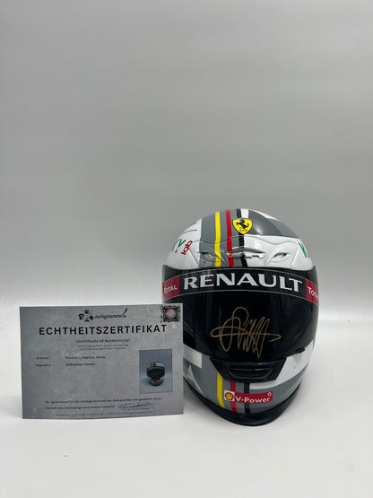 Sebastian Vettel Formula 1 Replica Helmet Signed Autograph COA 1:1
